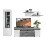 XXXLutz Lauterach - Ihr M&ouml;belhaus bei Bregenz Wohnwand in Grau, Wei&szlig; 290/194/45 cm