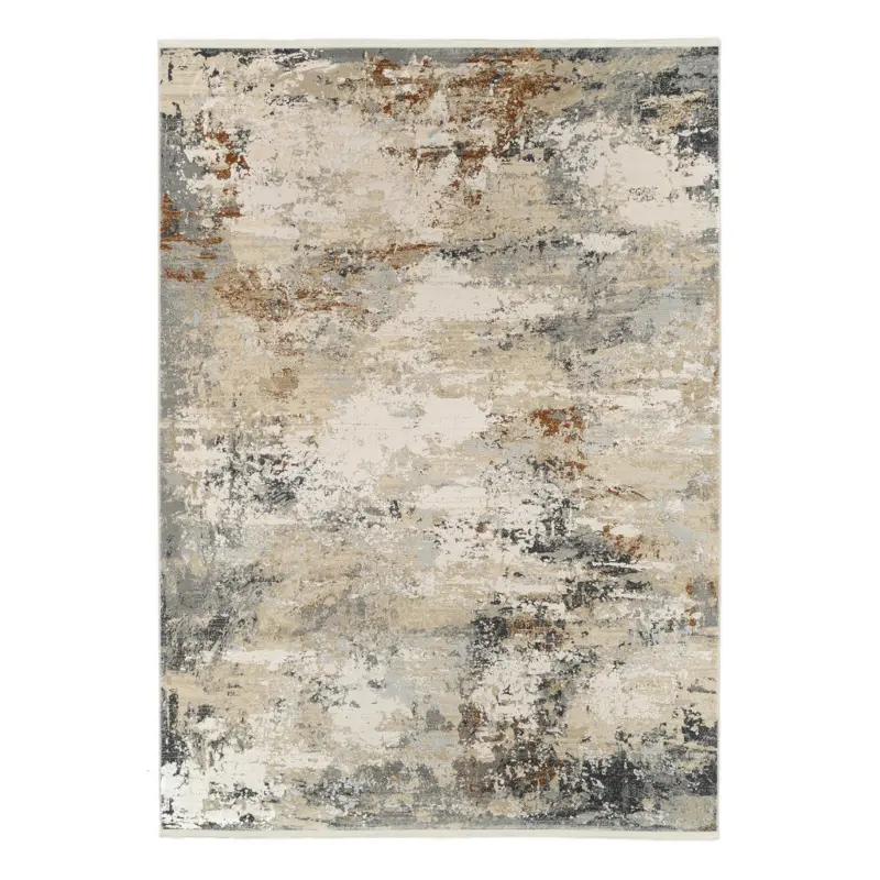 Webteppich 80/150 cm Le Mans Grau, Beige