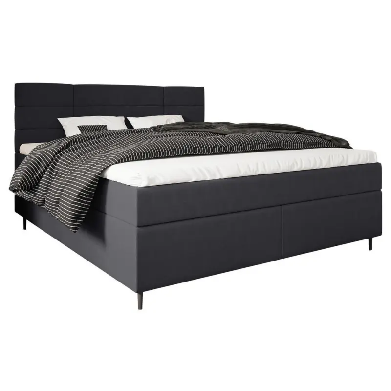 Boxbett 180/200 cm in Dunkelgrau