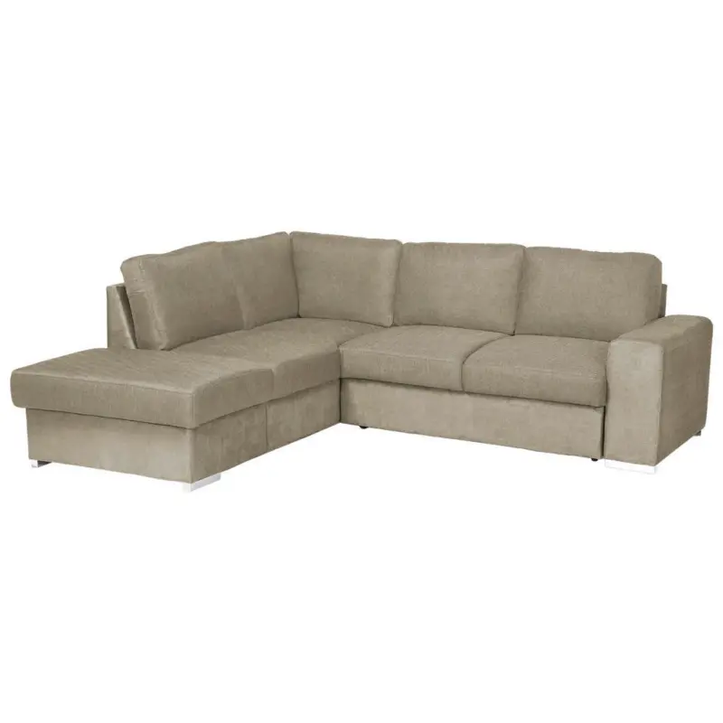 Ecksofa in Mikrofaser Cappuccino 213/248 cm