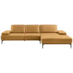 Ecksofa 16580 Sprint in Echtleder Currygelb 314/176 cm