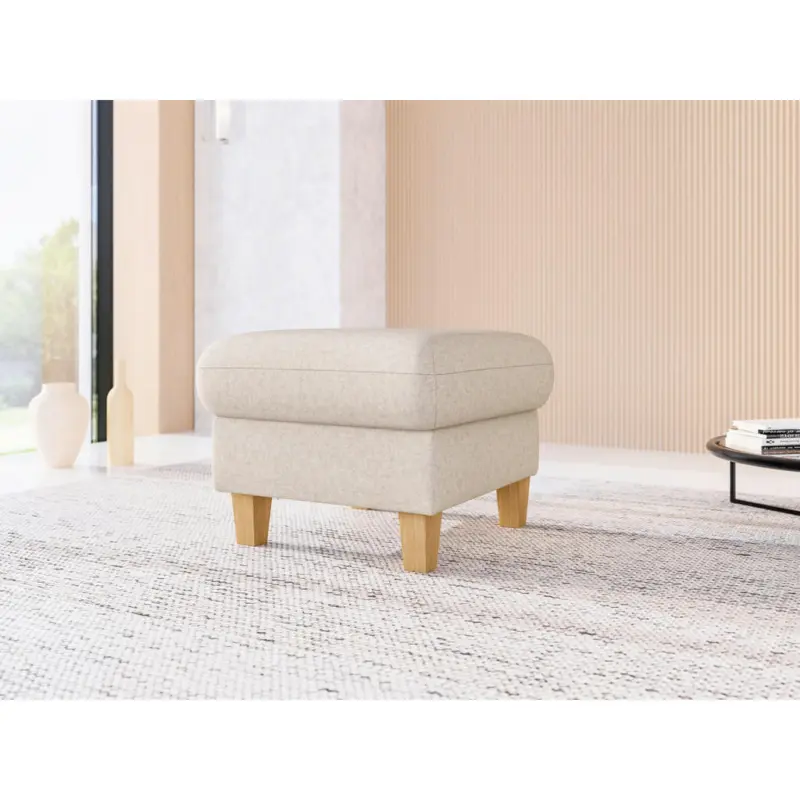 Hocker in Textil Creme