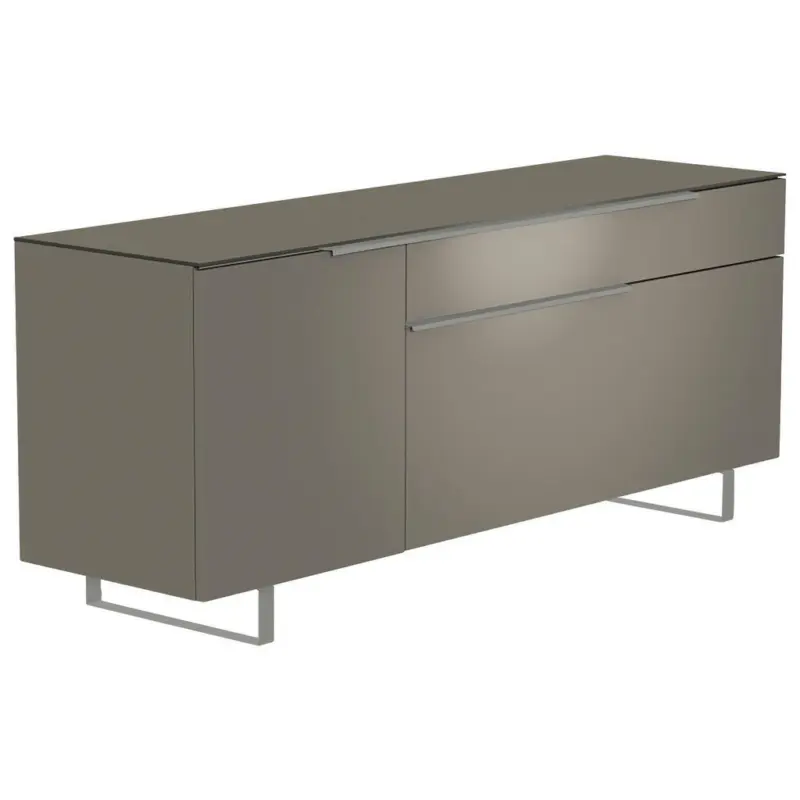 Lowboard Grau, Alufarben 160/66/45 cm