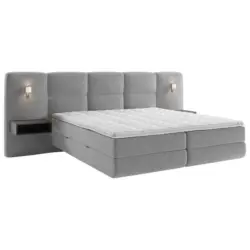 Boxspringbett 180/200 cm in Dunkelgrau