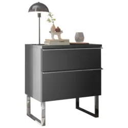 Nachtk&auml;stchen 60/65,8/43 cm in Graphitfarben