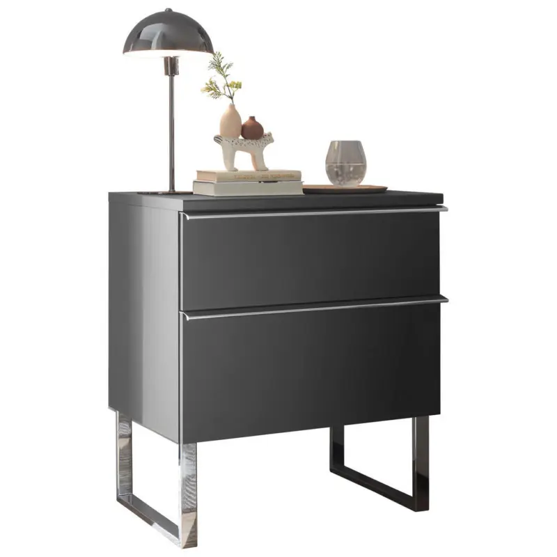 Nachtk&auml;stchen 60/65,8/43 cm in Graphitfarben