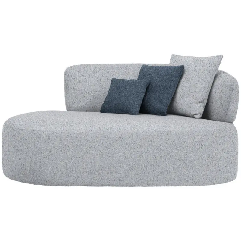 R&eacute;camiere in Chenille Blau, Grau