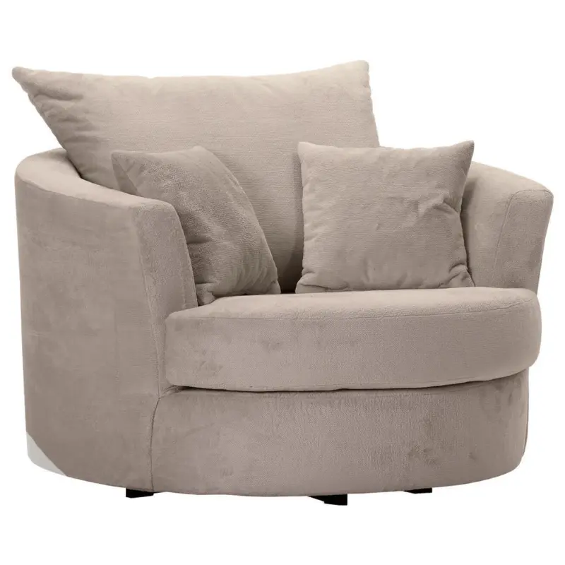 Sessel in Pl&uuml;sch Beige