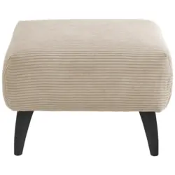 Hocker in Holz, Textil Beige