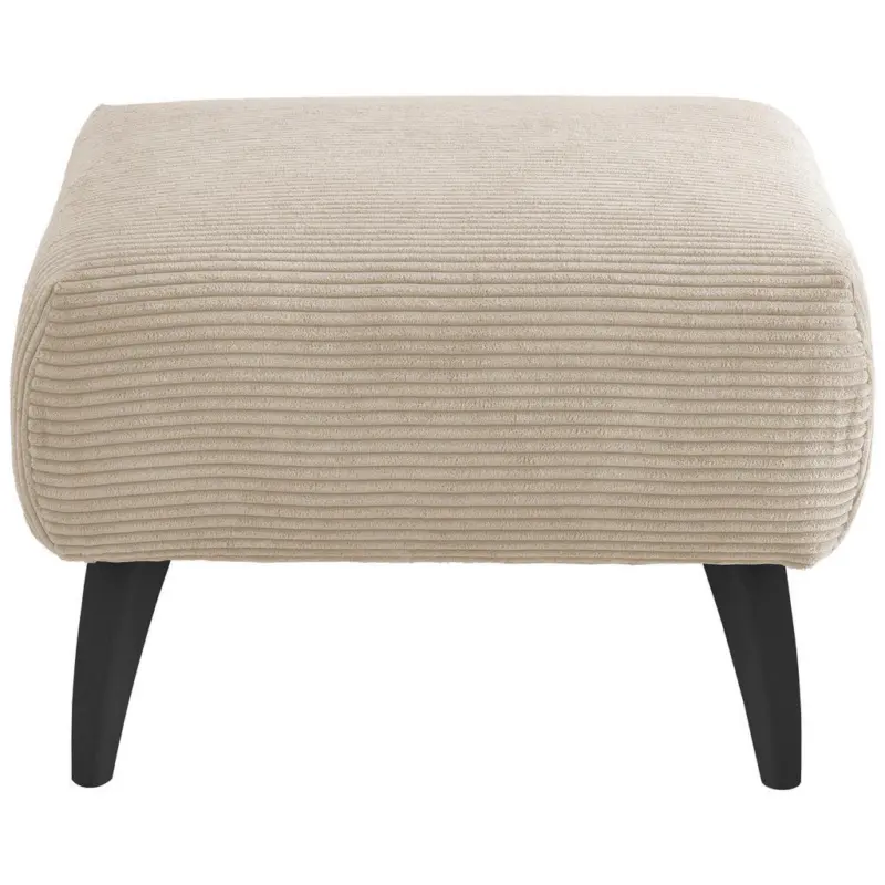 Hocker in Holz, Textil Beige