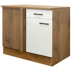 Eckunterschrank 110/85/57 cm in Eichefarben, Magnolie