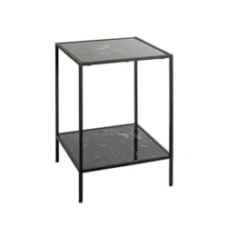 Beistelltisch in Metall, Holzwerkstoff 40/40/60 cm