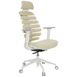 Drehstuhl in Flachgewebe Beige