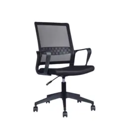 Drehstuhl in Netzbespannung Schwarz