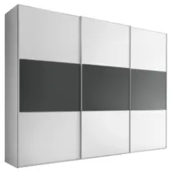 Schwebet&uuml;renschrank in Anthrazit, Wei&szlig;