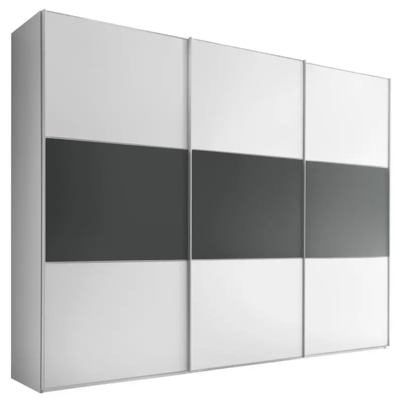 Schwebet&uuml;renschrank in Anthrazit, Wei&szlig;