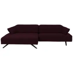 Ecksofa in Struktur Lila 165/276 cm