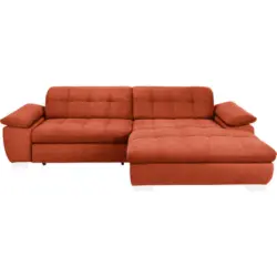 Ecksofa in Mikrofaser Orange 265/180 cm