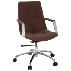 Drehstuhl in Flachgewebe Braun