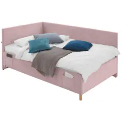 Polsterliege Cool in Cord Rosa