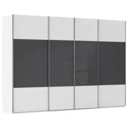 Schwebet&uuml;renschrank in Schwarz, Wei&szlig;