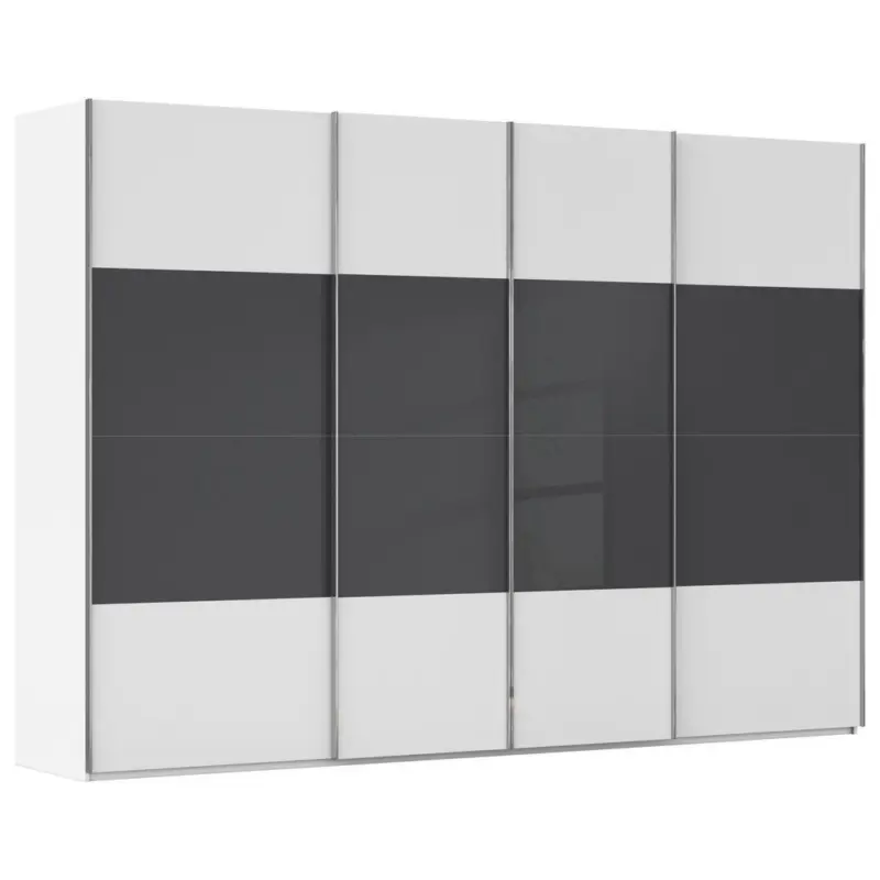 Schwebet&uuml;renschrank in Schwarz, Wei&szlig;