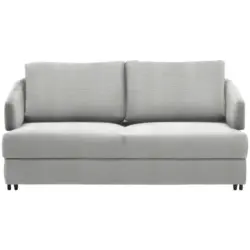 Schlafsofa in Flachgewebe Silberfarben
