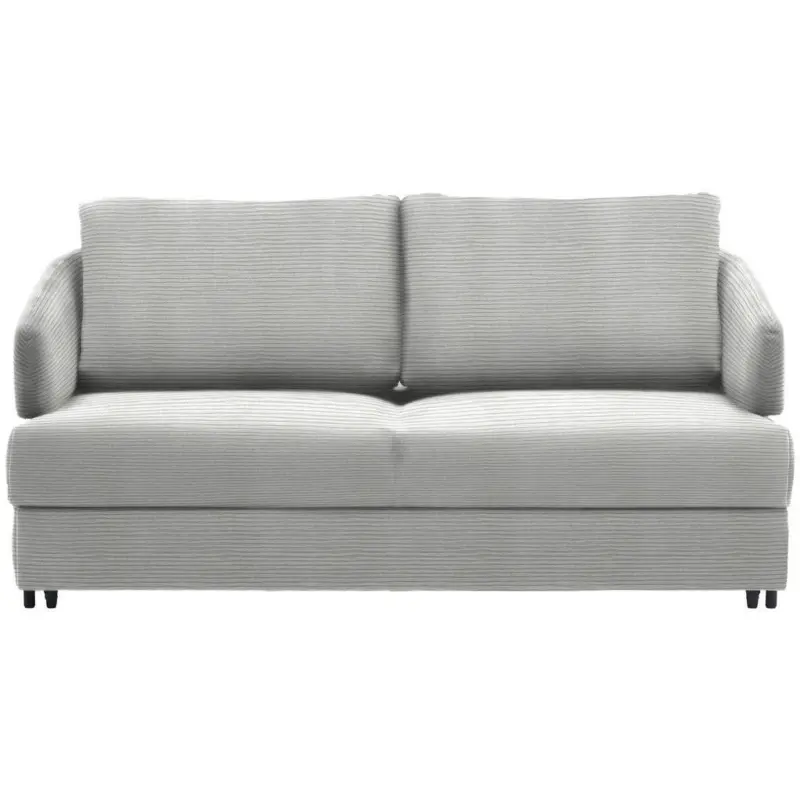 Schlafsofa in Flachgewebe Silberfarben