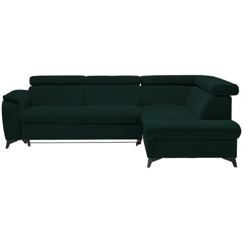 Ecksofa Prag in Mikrofaser Waldgr&uuml;n 260/203 cm