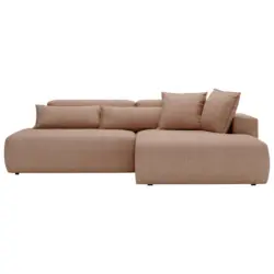 Ecksofa Arte in Chenille Braun