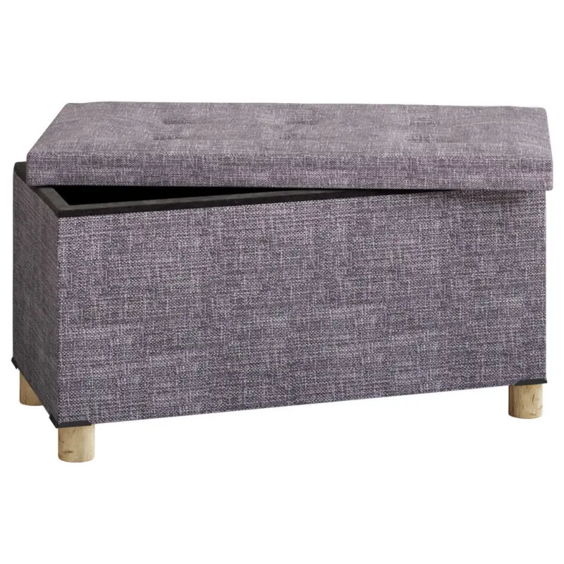 Truhenbank in Textil 76/40/38 cm