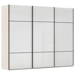 Schwebet&uuml;renschrank in Wei&szlig;, Champagner