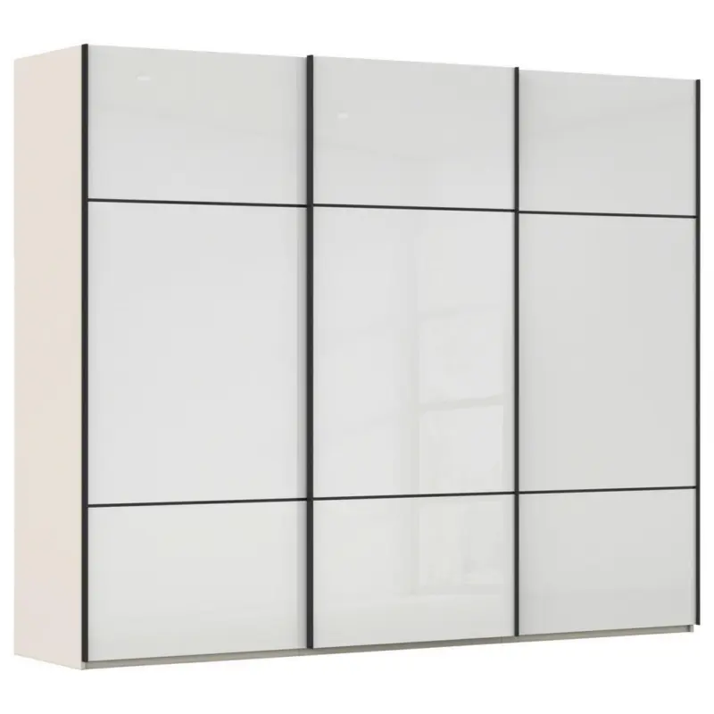 Schwebet&uuml;renschrank in Wei&szlig;, Champagner