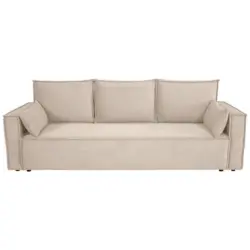 Schlafsofa in Cord Beige