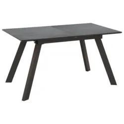 Esstisch in Metall, Glas, Holzwerkstoff 140-180/80/76 cm