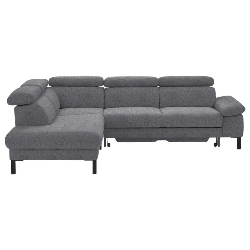 Ecksofa 830 in Flachgewebe Grau