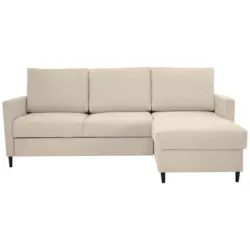 Ecksofa in Chenille Beige