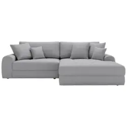 Ecksofa Lorson in Struktur Hellblau