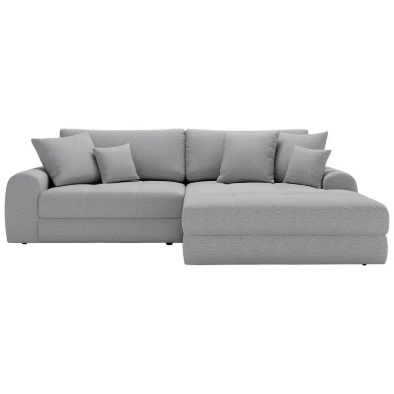 Ecksofa Lorson in Struktur Hellblau