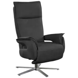 Relaxsessel in Leder Anthrazit