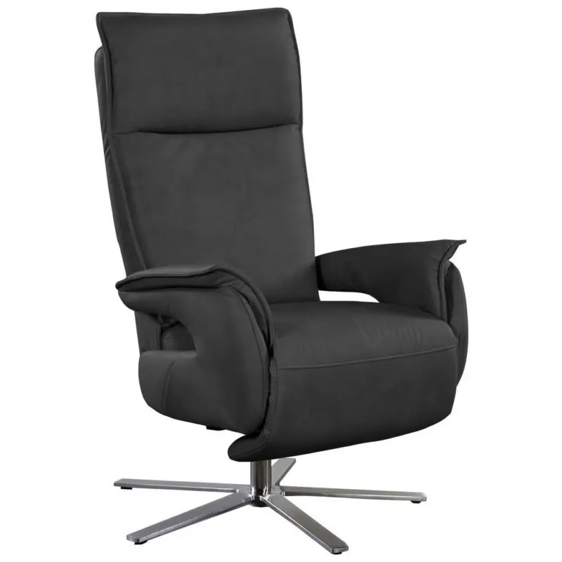 Relaxsessel in Leder Anthrazit