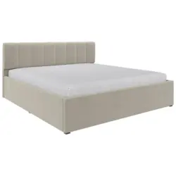 Polsterbett Lattenrost, Bettkasten Beige 180/200 cm