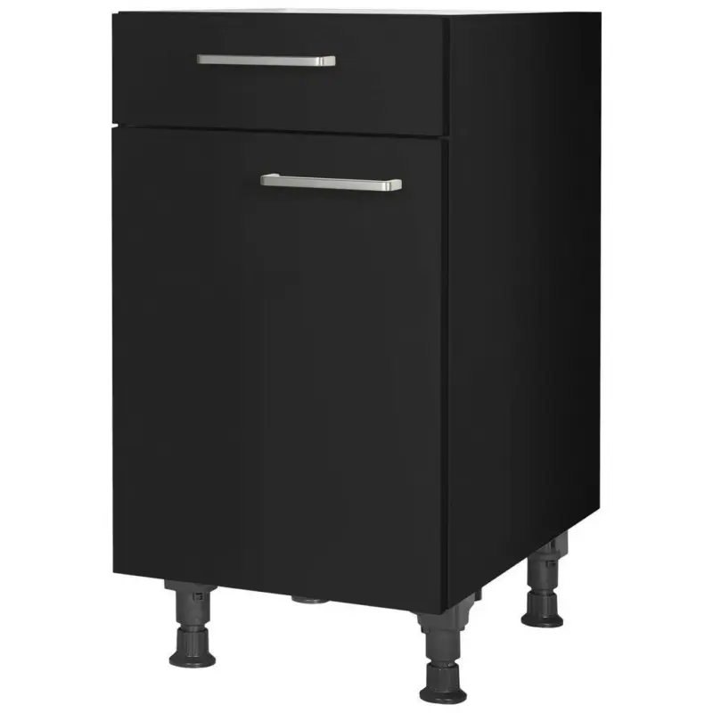 Schubkastenunterschrank 45/87/56 cm in Schwarz