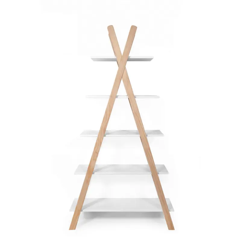 Regal 90/170/35 cm Naturfarben, Wei&szlig;