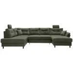 XXXLutz Lauterach - Ihr M&ouml;belhaus bei Bregenz Wohnlandschaft in Chenille Dunkelgr&uuml;n