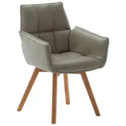 Armlehnstuhl Lederauswahl, Typenauswahl, inklusive Armlehnen Echtleder