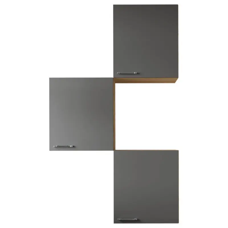 K&uuml;chenoberschrank 100/168,3/34,6 cm in Grau, Eichefarben