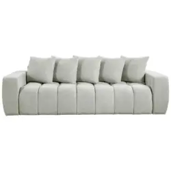 Schlafsofa Cloud in Struktur, Boucl&eacute; Creme Modern