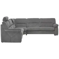 Ecksofa in Chenille Grau 252/282 cm