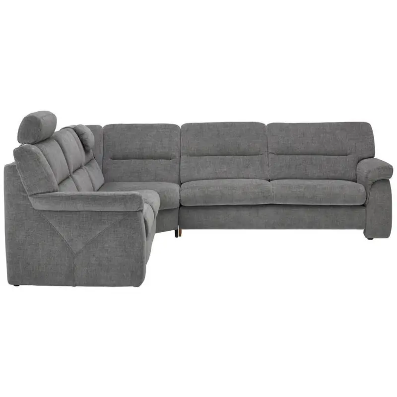 Ecksofa in Chenille Grau 252/282 cm